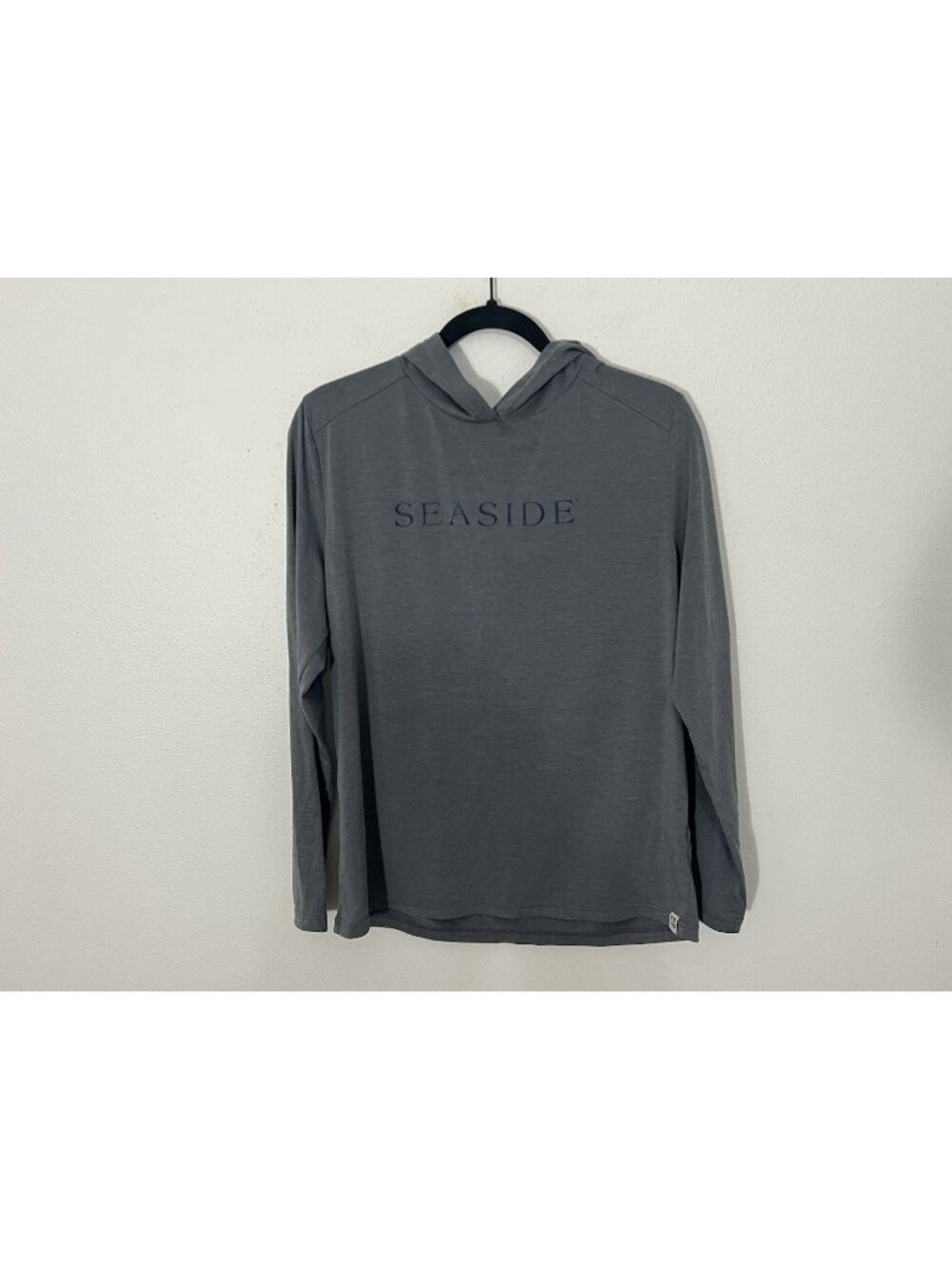 Fair Harbor Seaside Printed Hoodie Shirt Gray Size Small